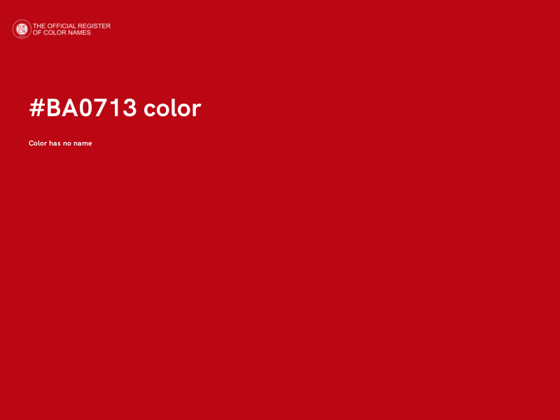 #BA0713 color image