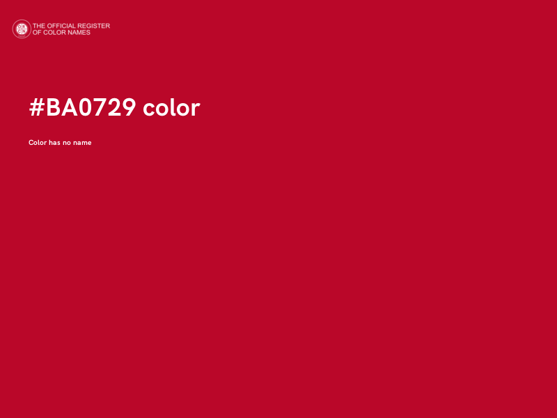 #BA0729 color image