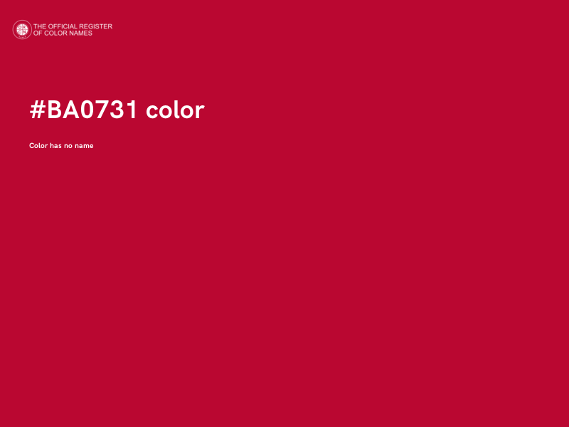 #BA0731 color image
