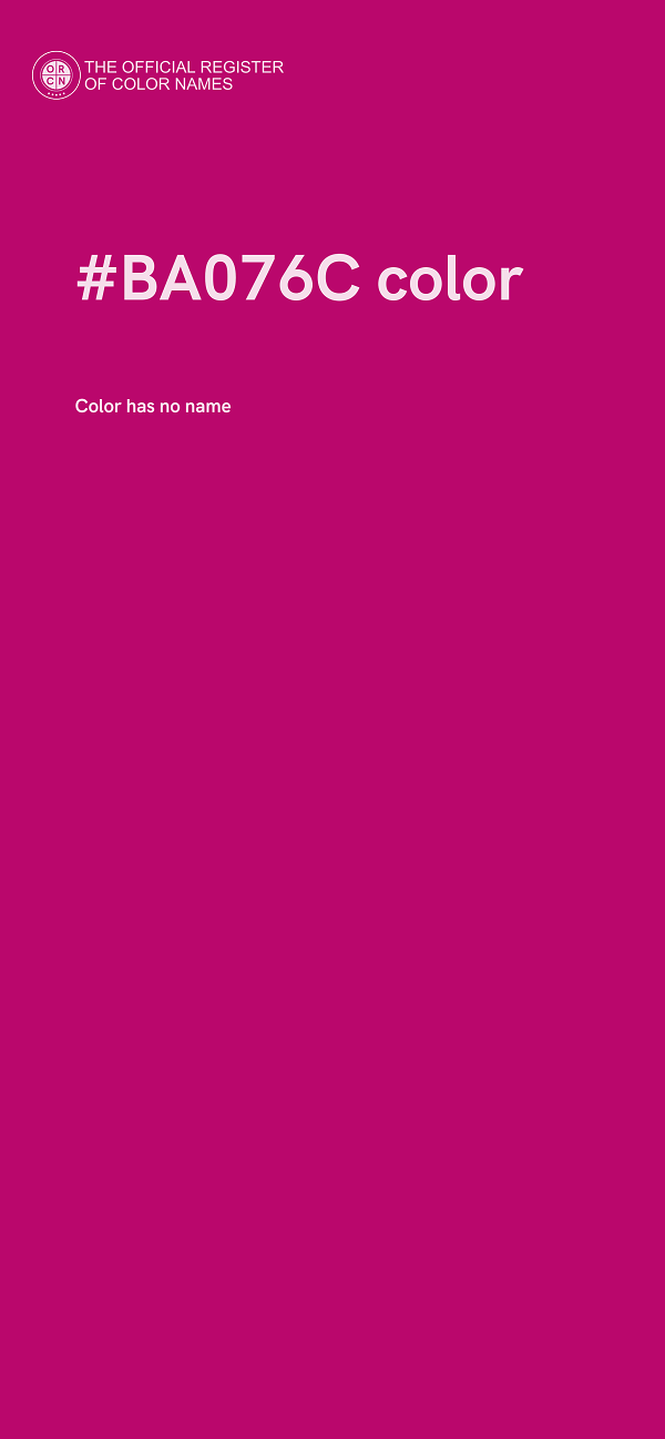 #BA076C color image