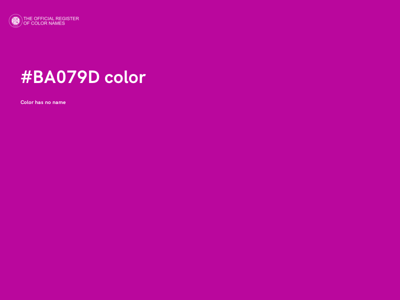 #BA079D color image