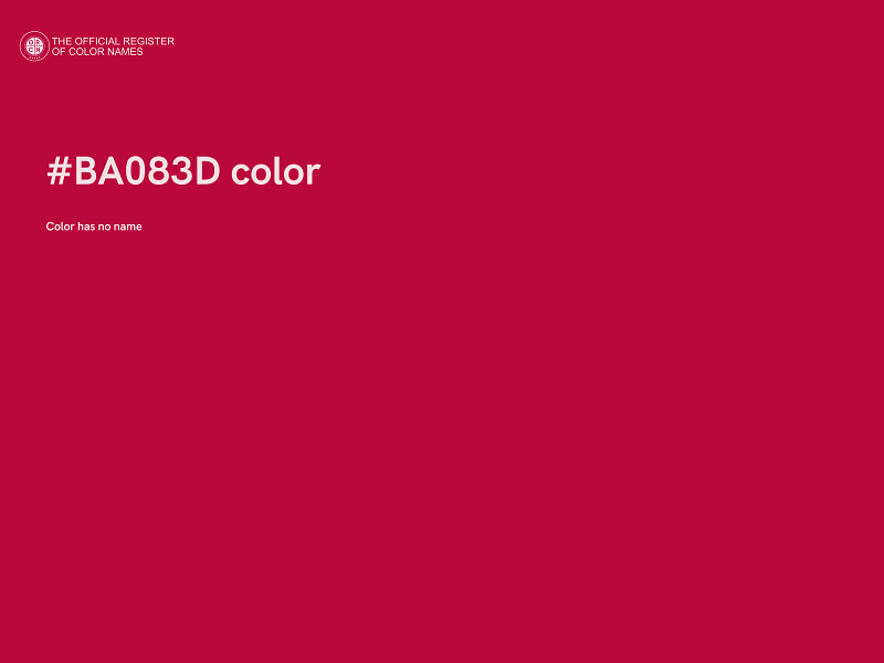 #BA083D color image