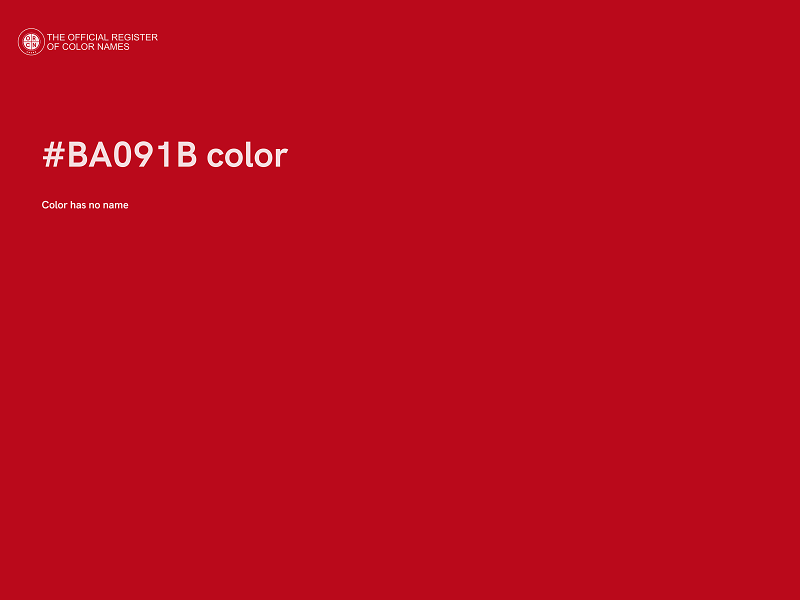 #BA091B color image
