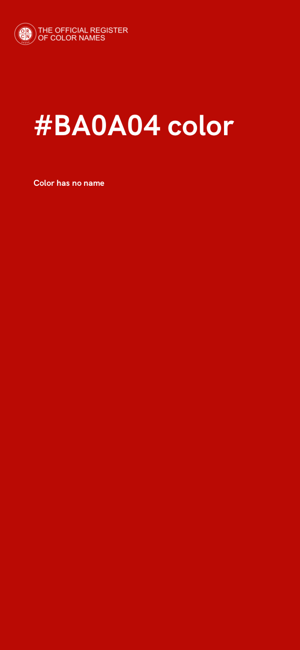 #BA0A04 color image