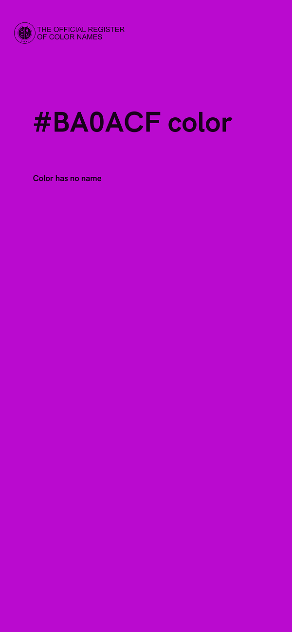 #BA0ACF color image