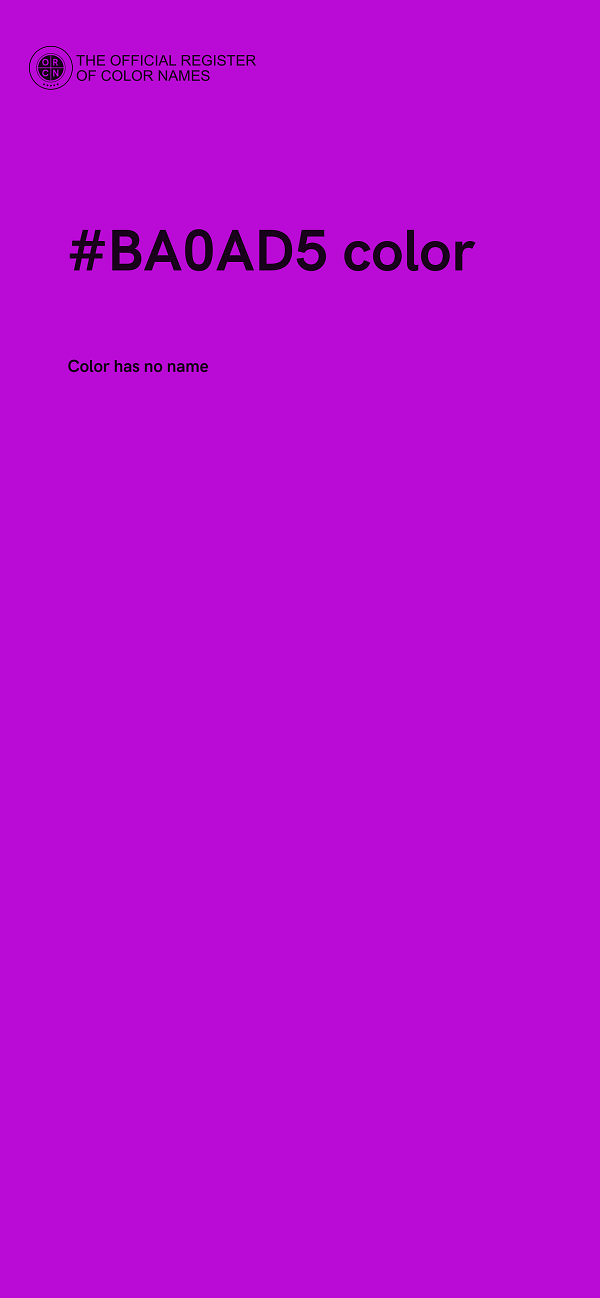 #BA0AD5 color image