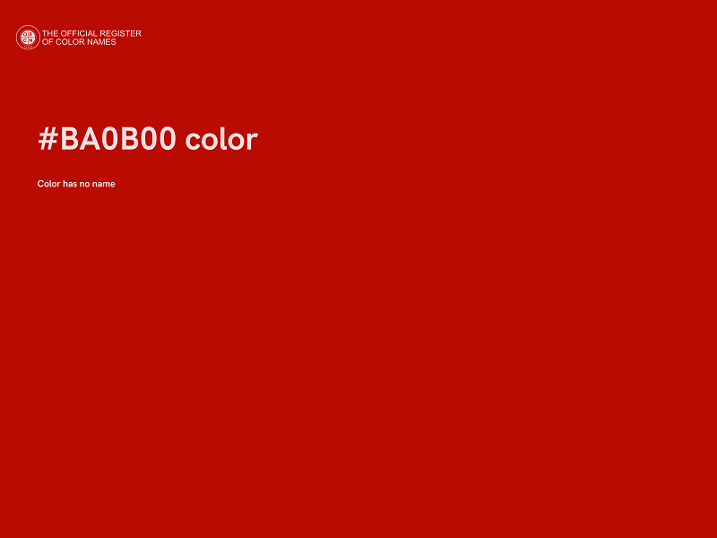 #BA0B00 color image