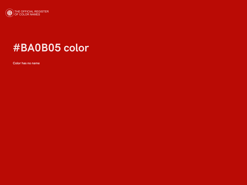 #BA0B05 color image