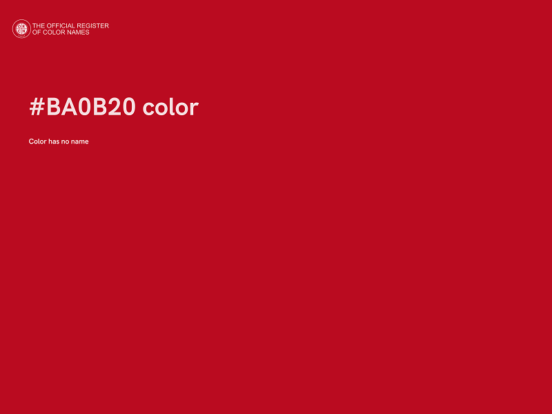 #BA0B20 color image