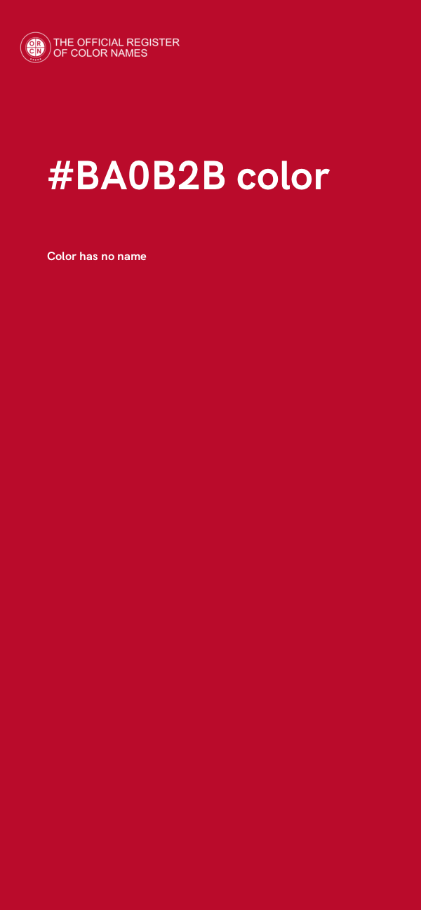 #BA0B2B color image