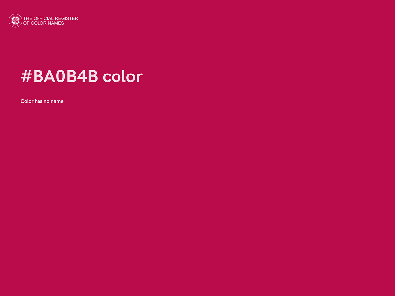 #BA0B4B color image