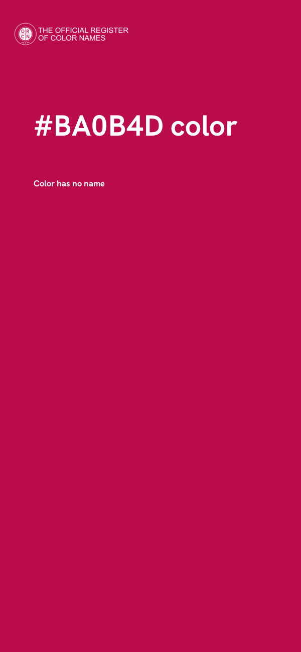 #BA0B4D color image