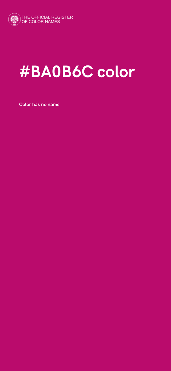 #BA0B6C color image