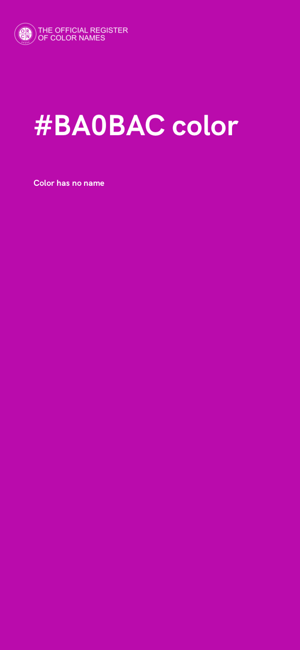 #BA0BAC color image
