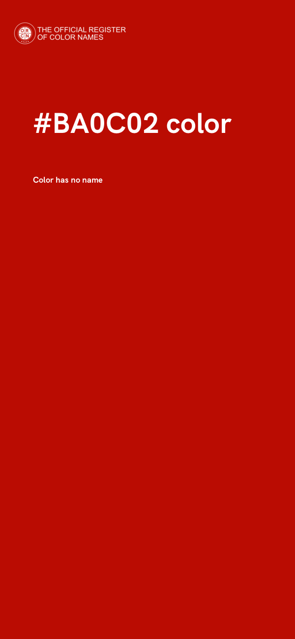 #BA0C02 color image