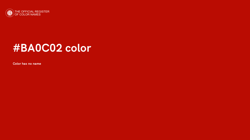 #BA0C02 color image