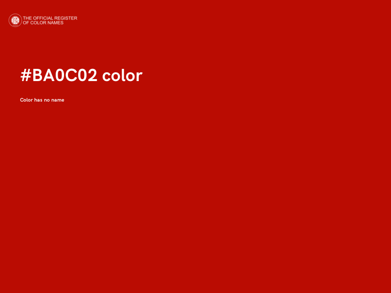 #BA0C02 color image