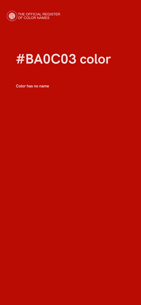#BA0C03 color image