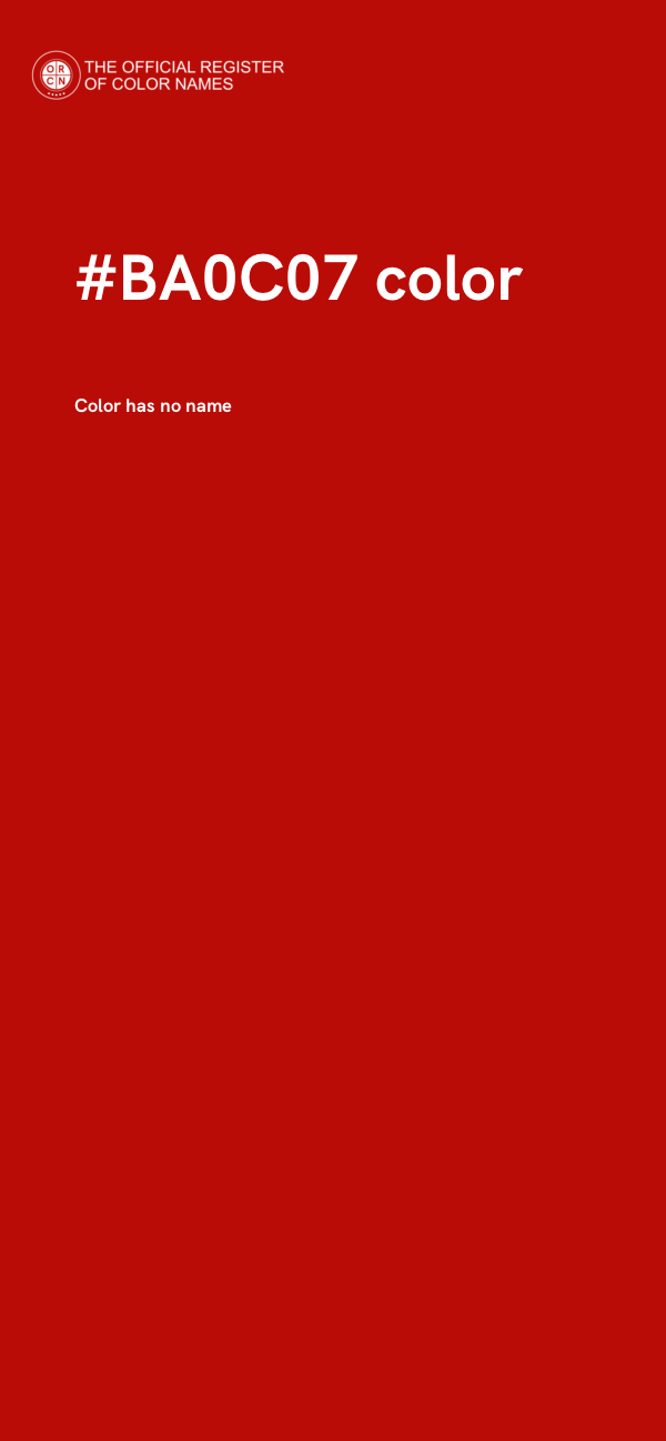 #BA0C07 color image