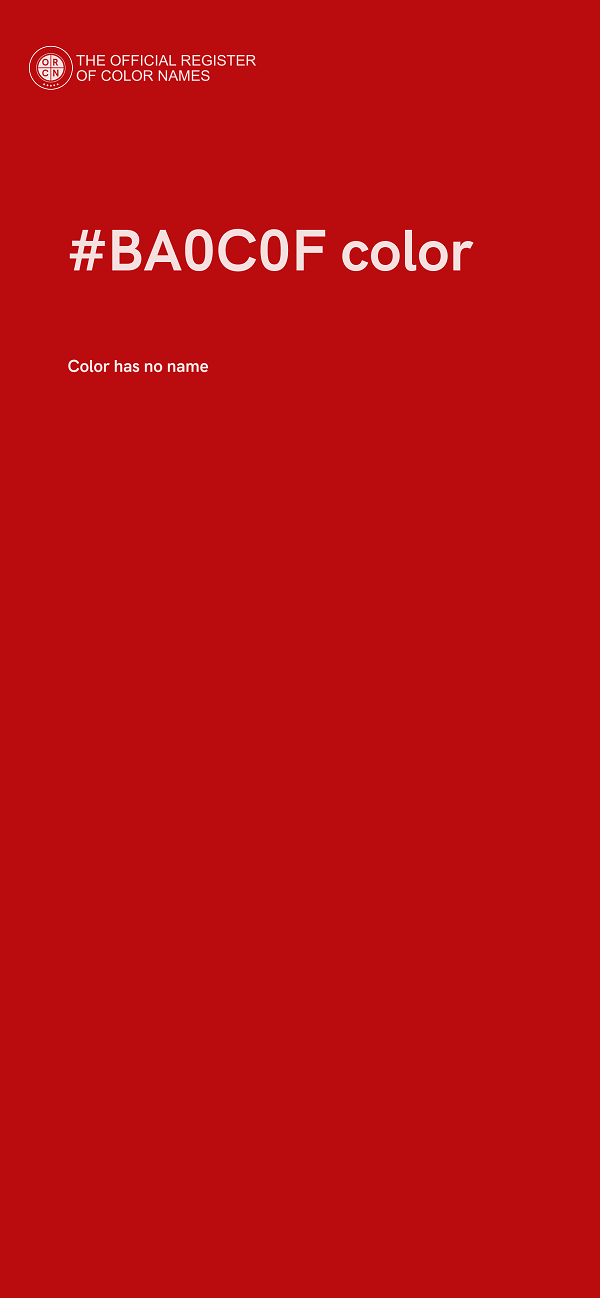 #BA0C0F color image