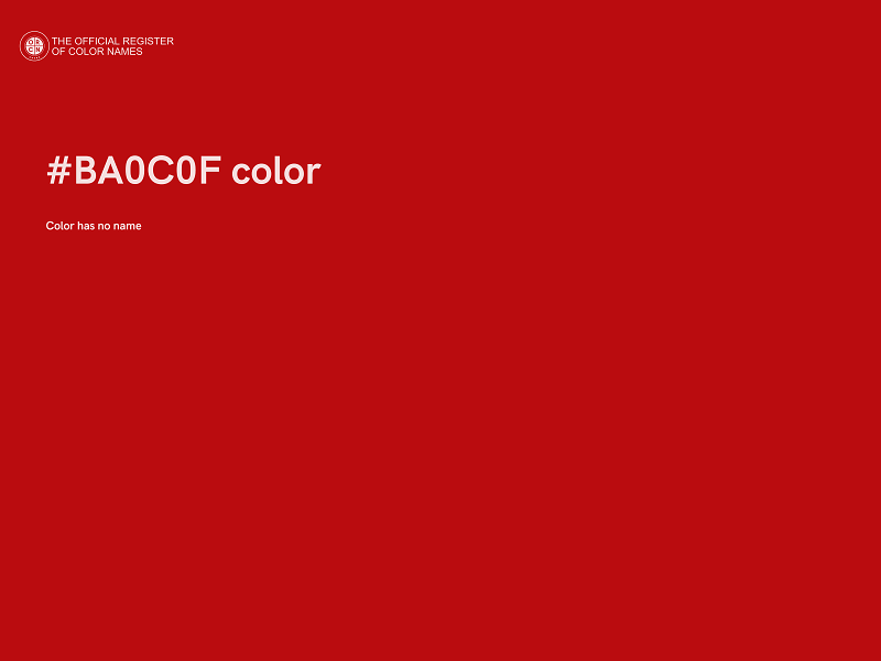 #BA0C0F color image