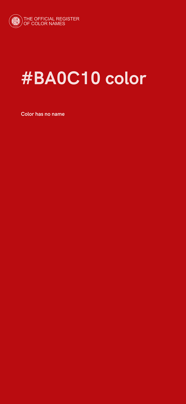 #BA0C10 color image