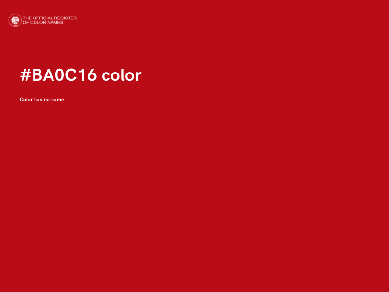 #BA0C16 color image