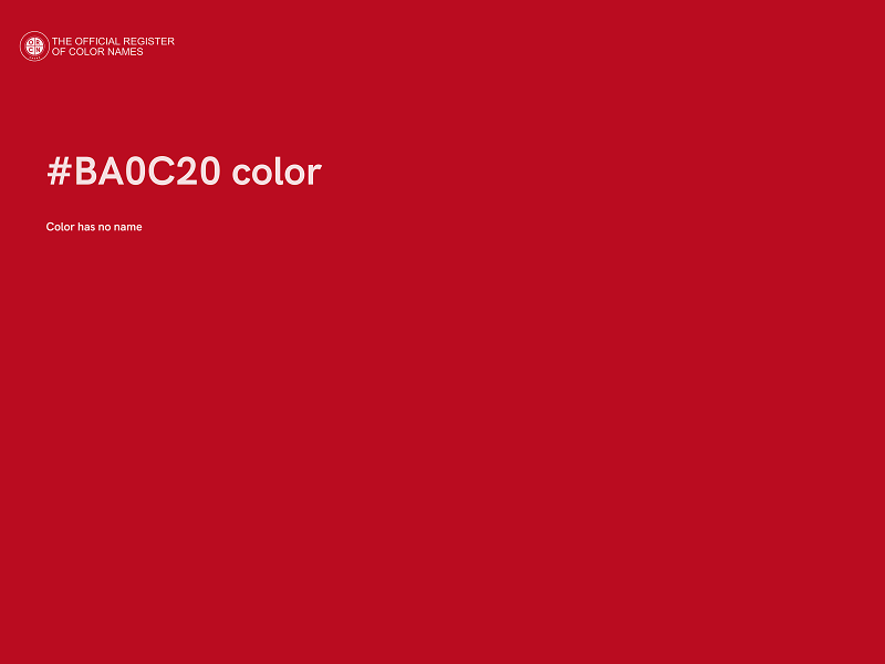 #BA0C20 color image