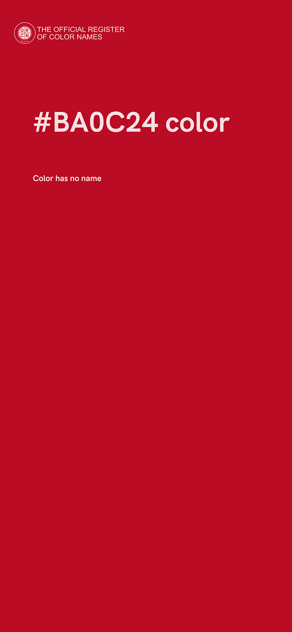 #BA0C24 color image