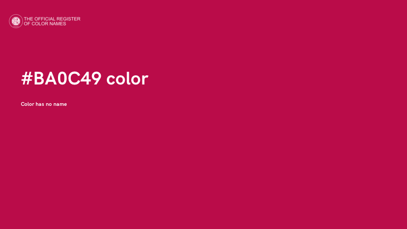 #BA0C49 color image