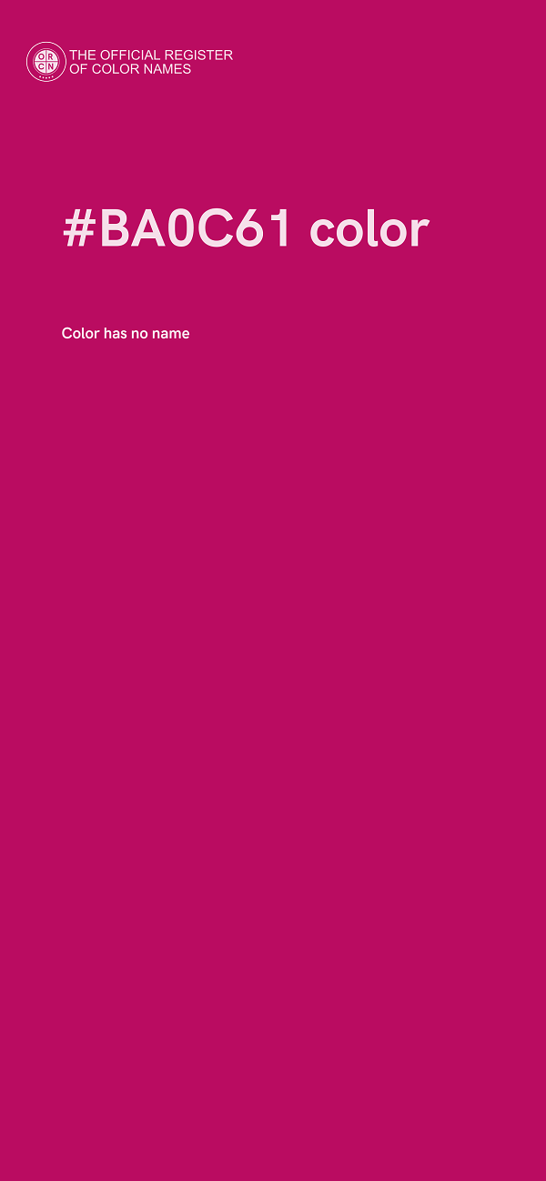 #BA0C61 color image