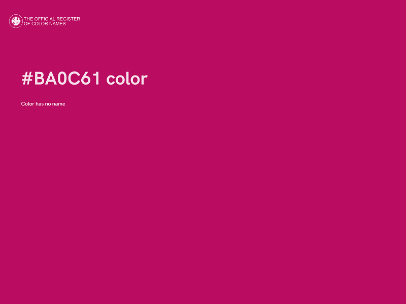 #BA0C61 color image