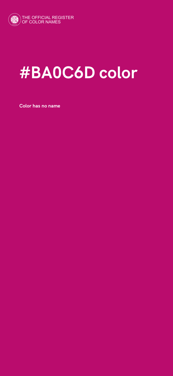 #BA0C6D color image