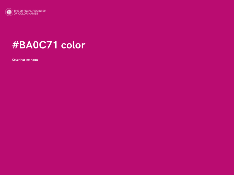 #BA0C71 color image