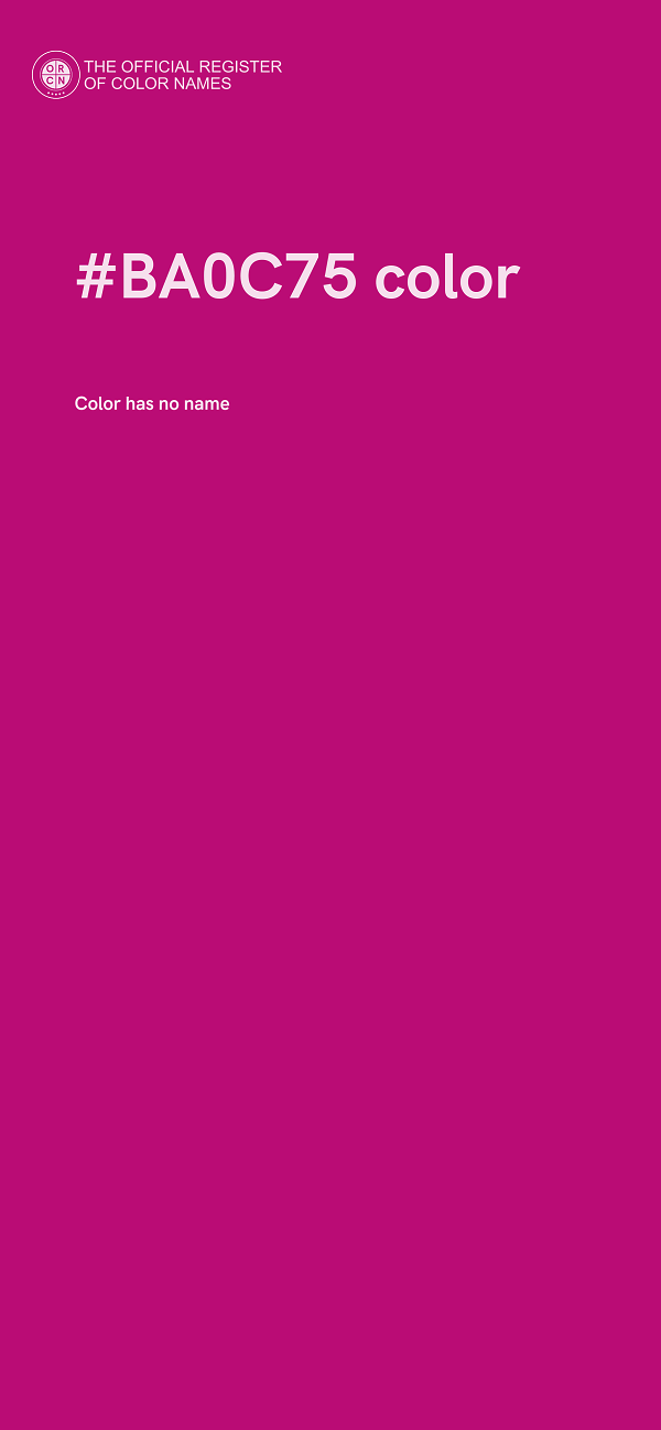 #BA0C75 color image
