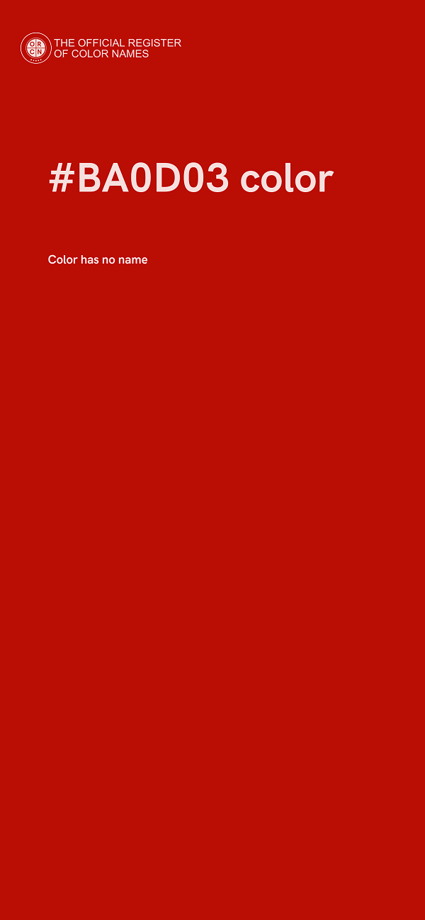 #BA0D03 color image