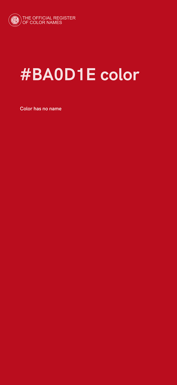 #BA0D1E color image