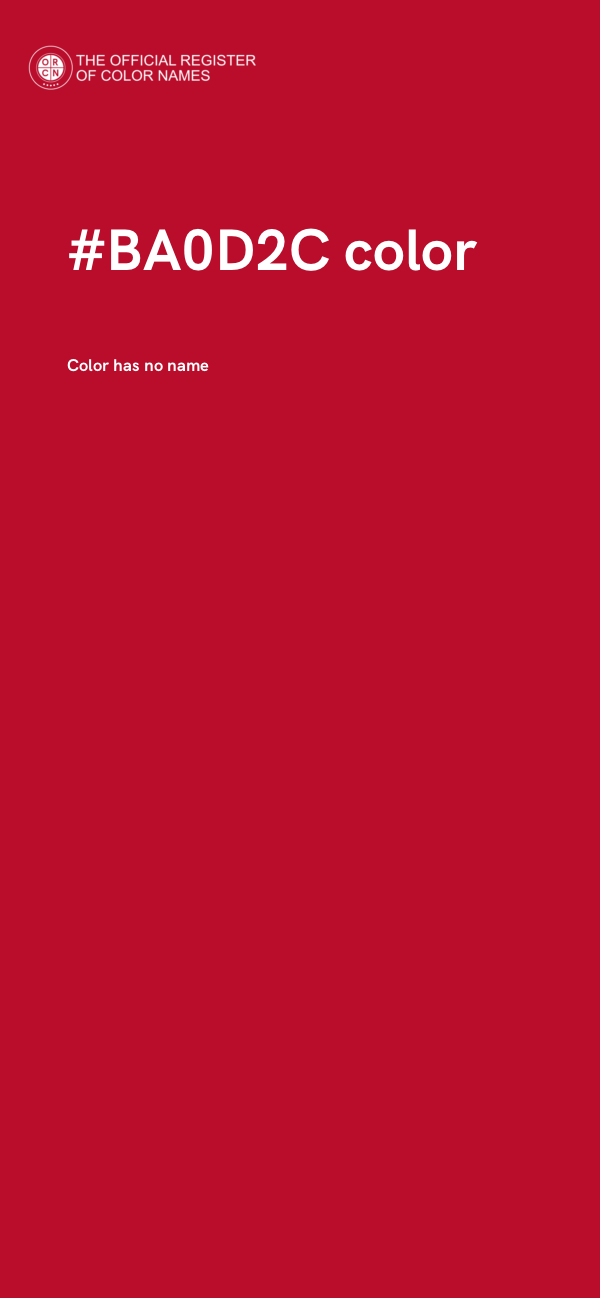 #BA0D2C color image