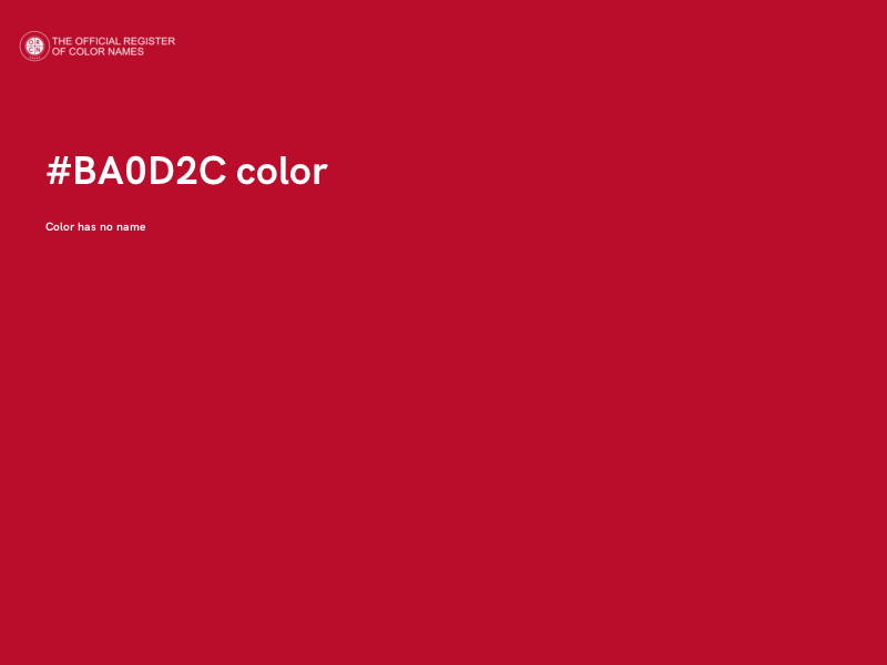 #BA0D2C color image