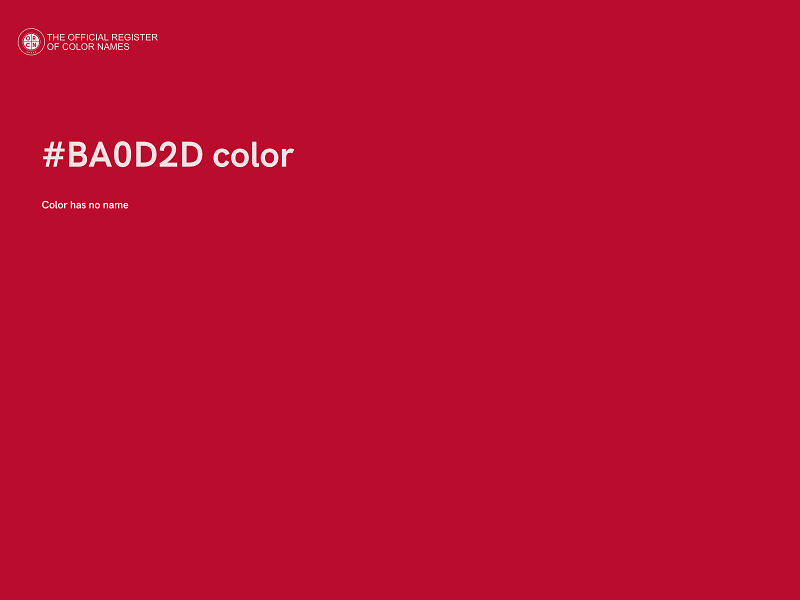 #BA0D2D color image