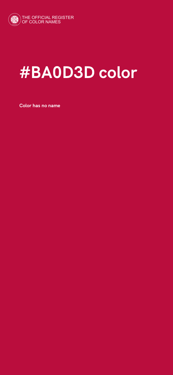 #BA0D3D color image
