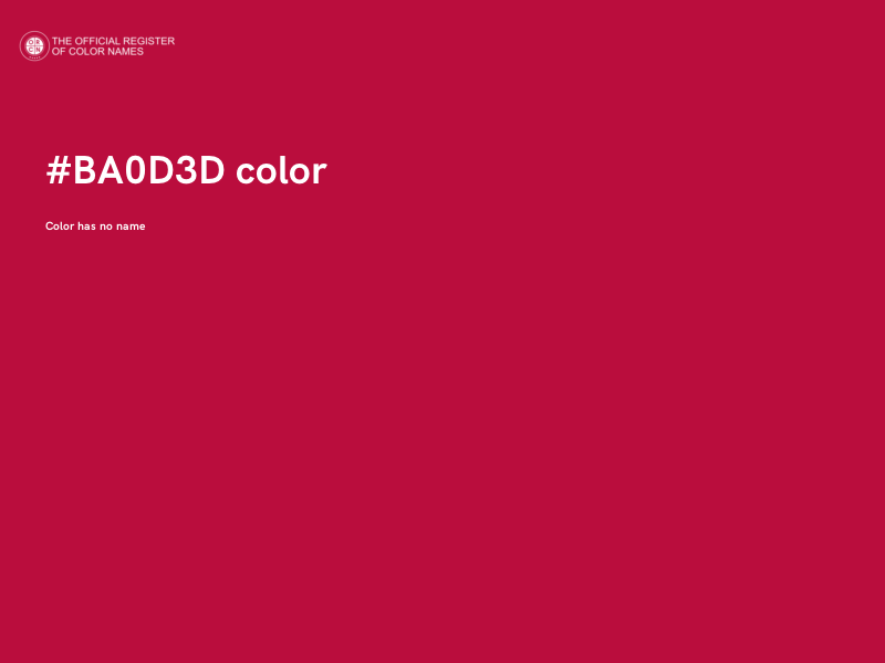 #BA0D3D color image
