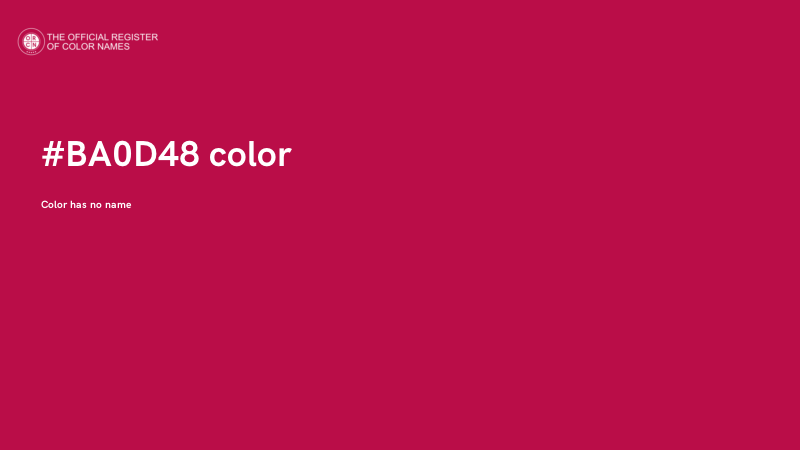 #BA0D48 color image