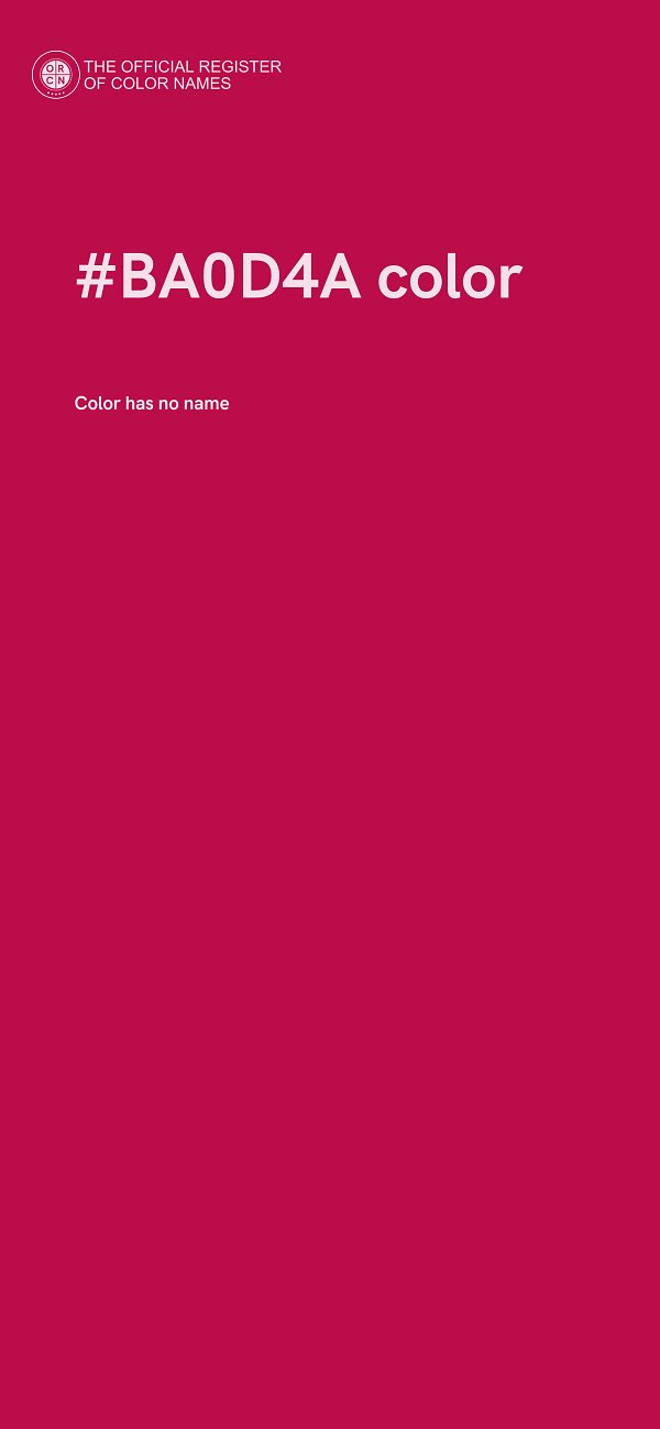 #BA0D4A color image