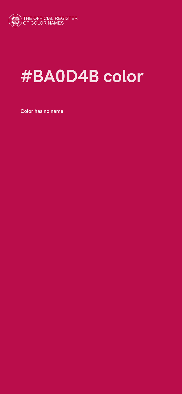 #BA0D4B color image