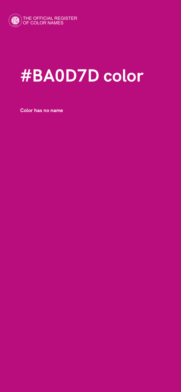 #BA0D7D color image