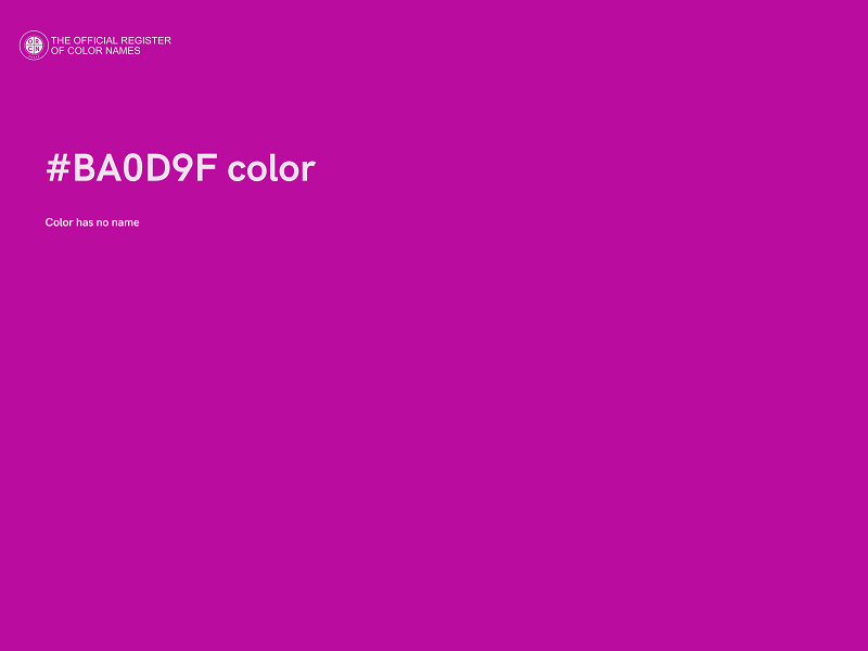 #BA0D9F color image