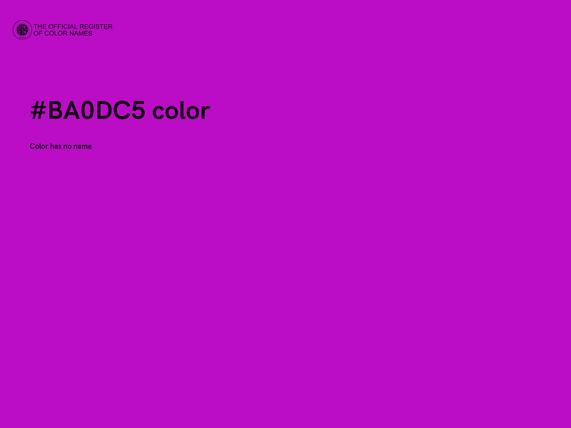 #BA0DC5 color image