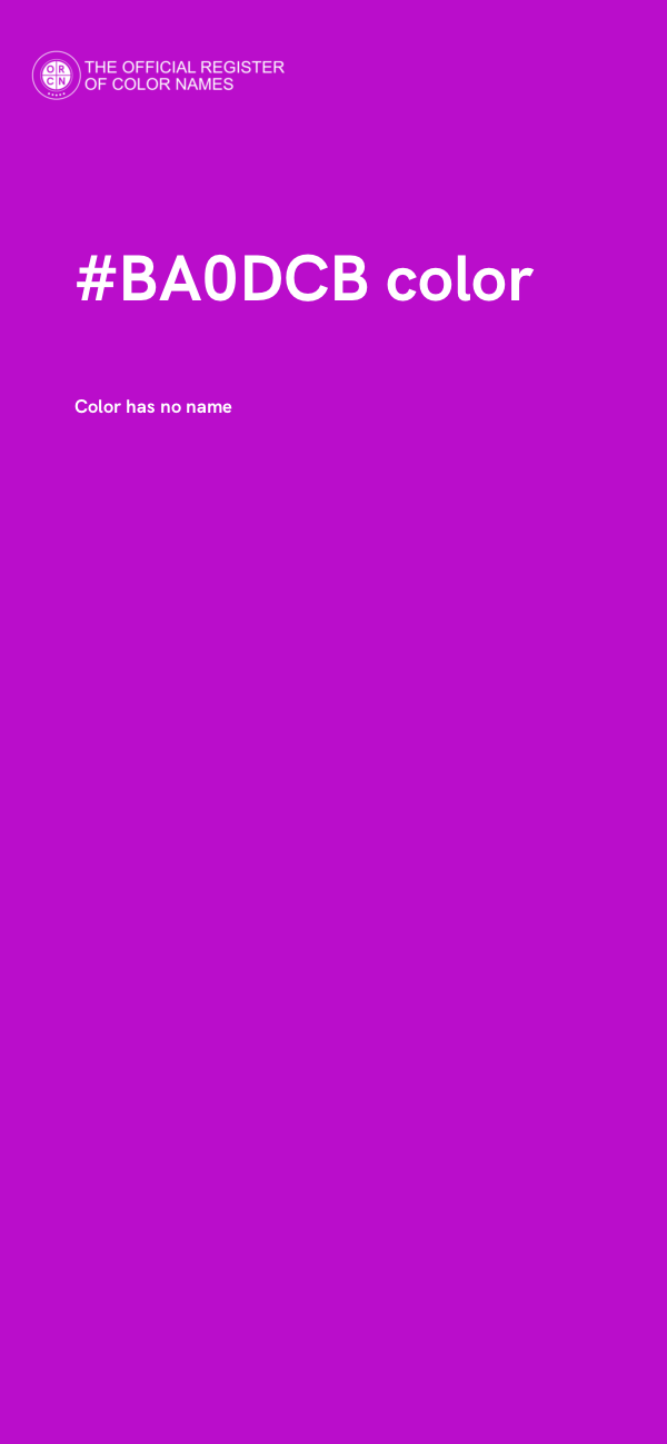 #BA0DCB color image
