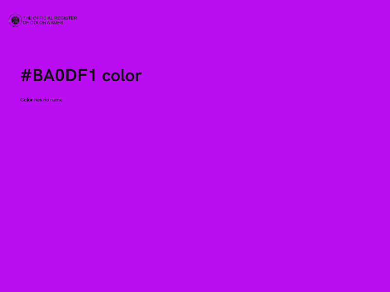 #BA0DF1 color image